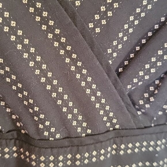 LOFT Striped Black and White Midi Dress - Picture 3 of 3